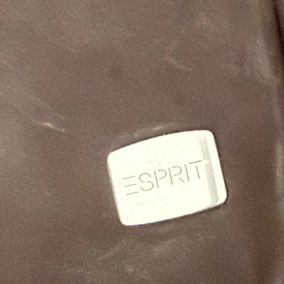 ESprit Vintage Brown Leather snap closure Shoulder Bag Tote Purse Womens - Picture 3 of 9